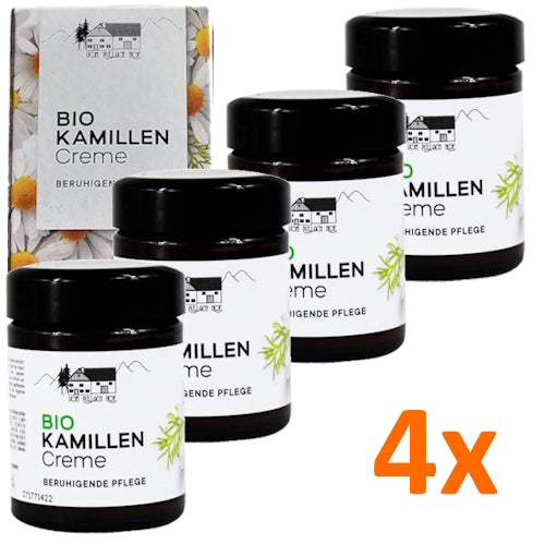 4x Bio KAMILLEN Creme beruhigend Gesichts und Haut Pflege Kamille Salbe 100 ml