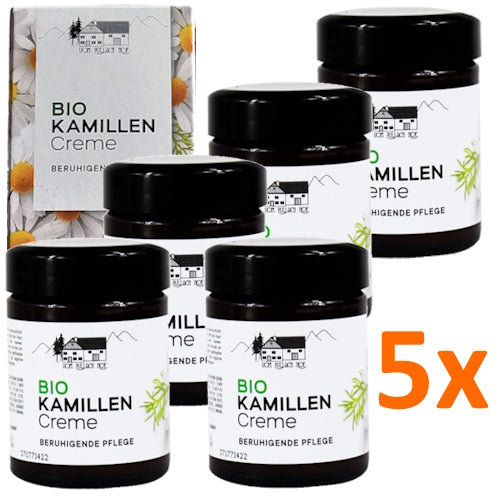 5x Bio KAMILLEN Creme beruhigend Gesichts und Haut Pflege Kamille Salbe 100 ml