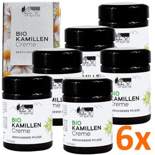 6x Bio KAMILLEN Creme beruhigend Gesichts und Haut Pflege Kamille Salbe 100 ml
