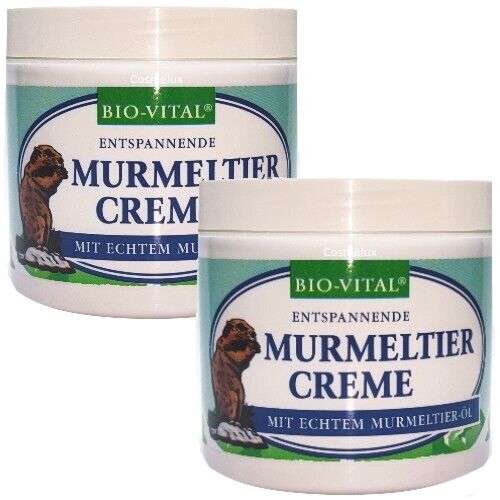 BIO-VITAL Murmeltier Creme Balsam Entspannung Murmeltieröl Salbe 250ml 2er Pack