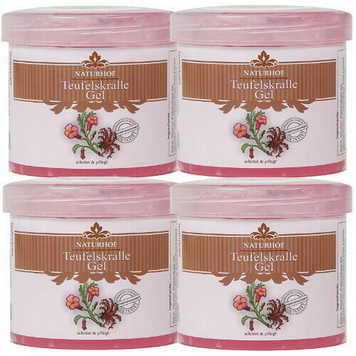 Devil's Claw Gel Moisturizer Protects and Cares from Naturhof 250ml Pack of 4