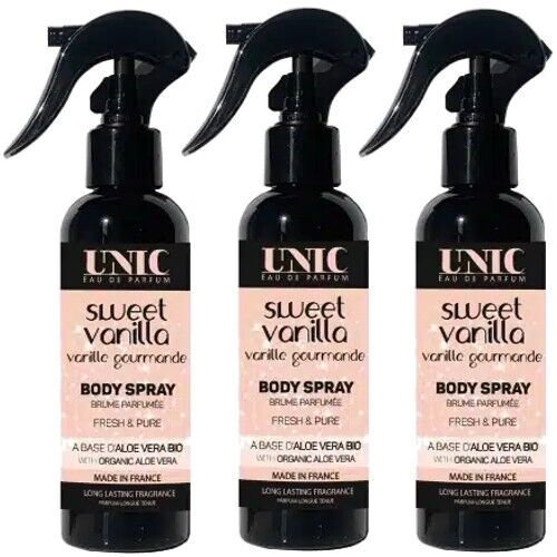 UNIC Sweet Vanilla Body Mist Parfum Spray 200 ml unwiederstehlich 3er Pack