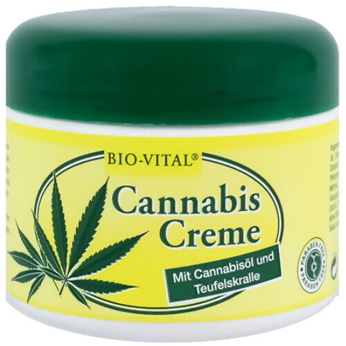 BIO-VITAL Cannabis Hemp Cream Body Cream with Devil's Claw 125ml 1 Pack
