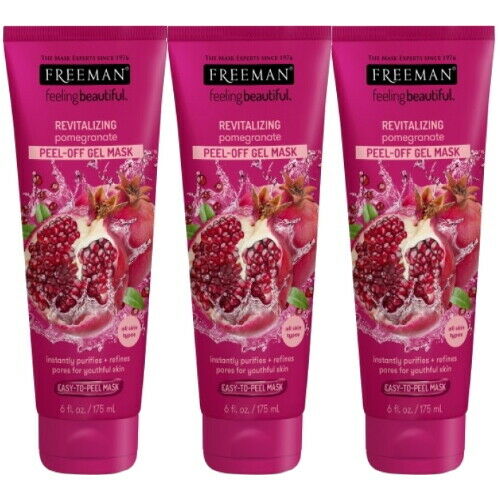 Freeman Peel-off Gel Mask Pomegranate Revitalizing Mask Large Tube 175ml 3x