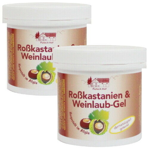 Roßkastanien und Weinlaub-Gel vom Pullach Hof Rosskastanien Balsam 250 ml 2er P.
