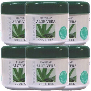 Bio-Vital Aloe Vera COOL Gel spendet Feuchtigkeit Beruhigt Hautpflege 125ml 6er