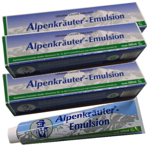 Alpine Herbs Emulsion Cream Homeopathy Original Lacure Ointment 200ml Pack of 3