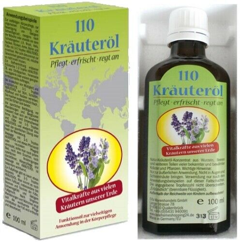 Kräuteröl 110 Kräuter Öl Massageöl Vitalkräfte Pflegt und erfrischt 100ml