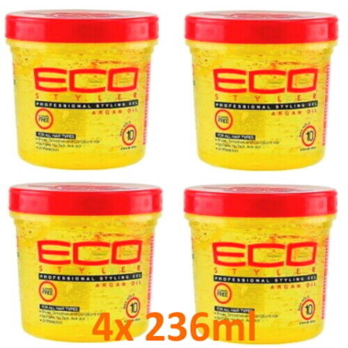 Eco Styler Professional Haar Styling Gel Marokka Argan Öl Maximum Halt 236ml 4x
