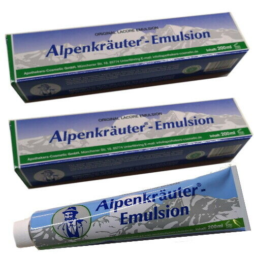 Alpine Herbs Emulsion Cream Homeopathy Original Lacure Ointment 200ml 2 Pack
