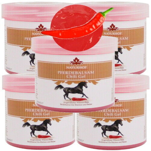 Horse Balm Chili Gel Horse Gel Horse Ointment Warming from Naturhof 250ml 5-pack