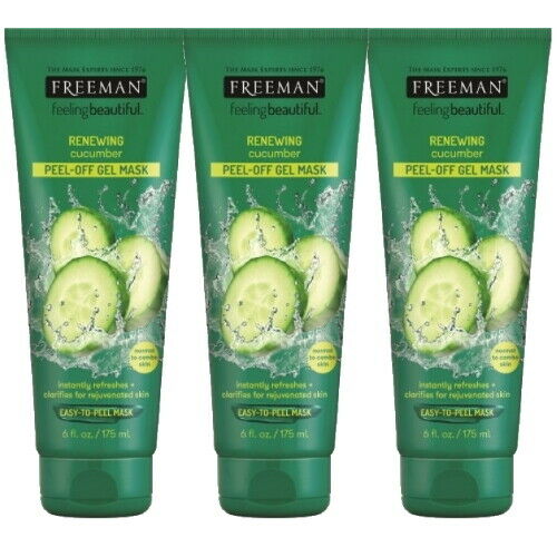 Freeman Peel-Off Gel Renewing Erneuerung Mask Gurke Maske Große Tube 175ml 3x
