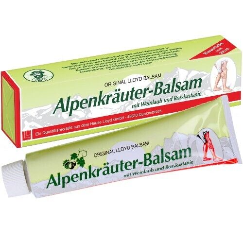 Alpine Herbs Balm Cream with Red Vine Leaves Horse Chestnut Emulsion Lloyd 200 ml