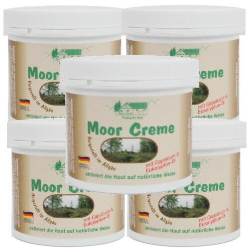 Moor Cream Ointment Active Skin Care from Pullach Hof Moor Cream Balm 250ml 5 Pack