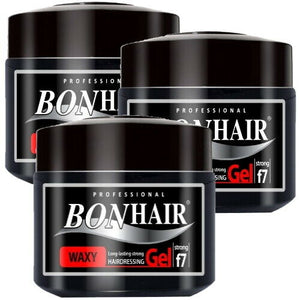 Bonhair Professional Black Series Waxy Gum Haardressing Styling Gel 500ml 3er P