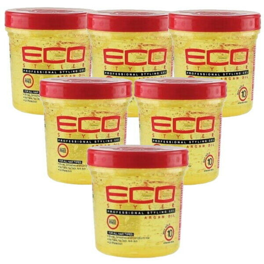 Eco Styler Professional Haar Styling Gel Marokka Argan Öl Stark 473ml 6er Pack