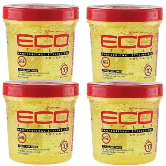 Eco Styler Professional Haar Styling Gel Marokka Argan Öl Stark 473ml 4er Pack