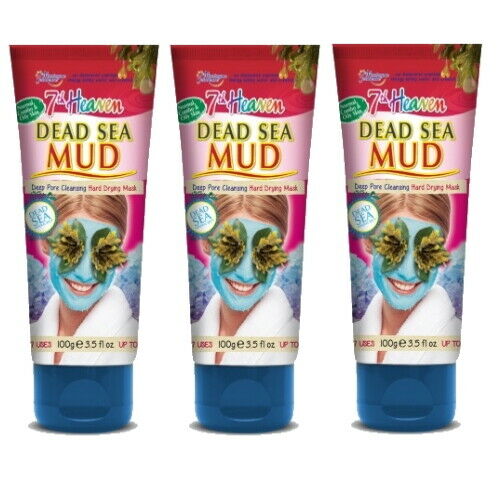 7th Heaven Mask Totes Meer Mineral ANTI-STRESS Schlamm Maske Große Tube 100g 3x