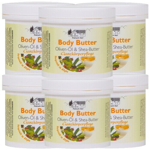 Body Butter Whole Body Care Cream Olive Oil Shea Butter Pullach Hof 250ml 6 Pack