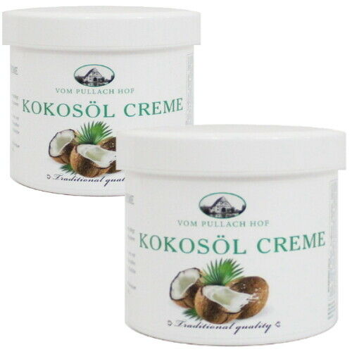 Kokosöl Creme Feuchtigkeitspflege trockene Haut Kokoscreme 250ml 2er P.
