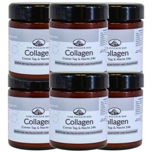 COLLAGEN CREME Tag &Nacht 24h Feuchtigkeitscreme Hautpflege 100ml 6x