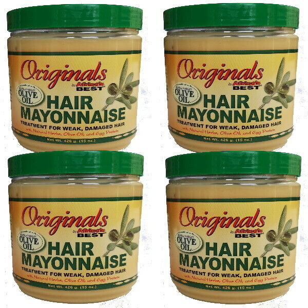 Africa's Best Originals Oliven Öl Hair MAYONNAISE für Geschädigtes Haar 426g 4er