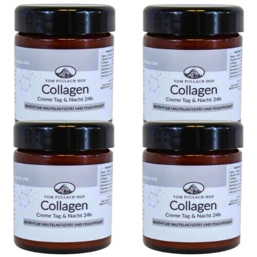 COLLAGEN CREME Tag &Nacht 24h Feuchtigkeitscreme Hautpflege 100ml 4x
