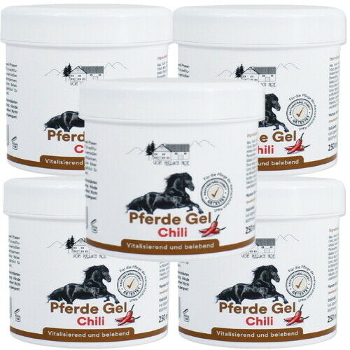 Pferde Balsam Chili Gel Pferdegel Pferdesalbe kühlend und wärmend 250ml 5er Pack