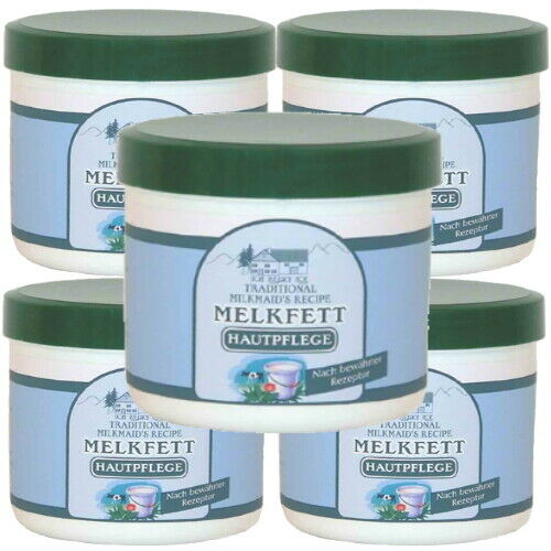 Melkfett Hautpflege Hautschutz Creme Samtweich Melk Fett Körperpflege 250ml 5er