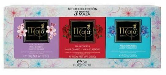 Maja Fragrance Soap SET Classic-Aqua-Plum Blossom Soap Myrurgia Limited Edtion