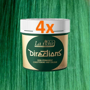 LaRiche Directions Haarfarbe Apple Green Direktziehend Haartönung 88ml 4er Pack