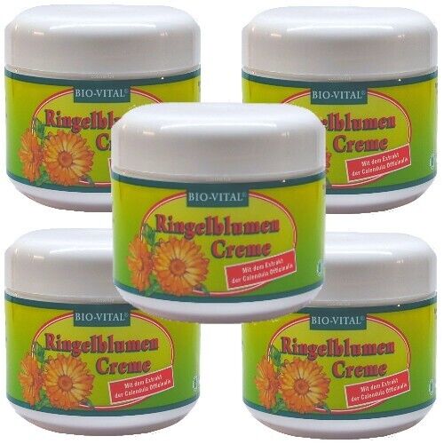 BIO-VITAL Ringelblumen Creme Balsam Haut Pflege Salbe Calendula Extrakt 125ml 5x