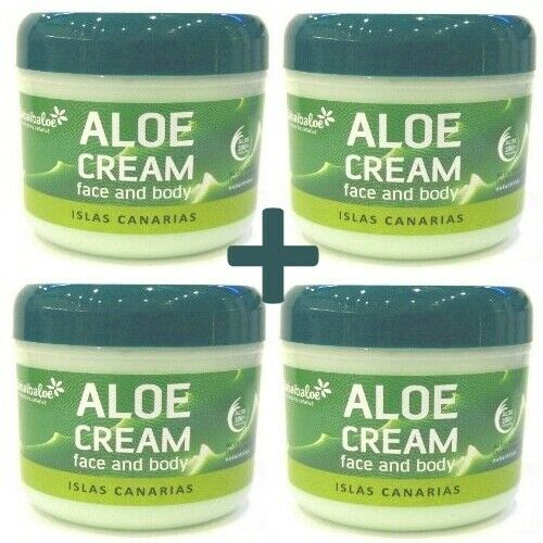 Tabaibaloe Kanarische ALOE VERA face & body CREAM Gesichtscreme SPARSET 4er Pack
