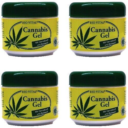 BIO-VITAL Cannabis GEL Hanfcreme Salbe Körpercreme m.Beinwell 125ml 4er P.