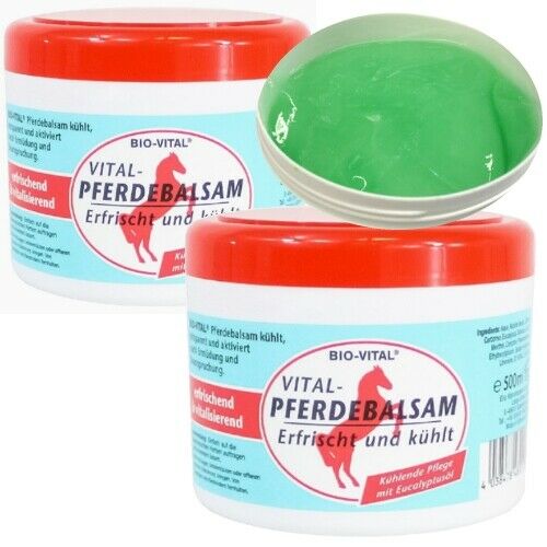 Pferdebalsam Pferdesalbe Salbe Balsam Gel Sportgel kühlend 500ml Bio-Vital 2er