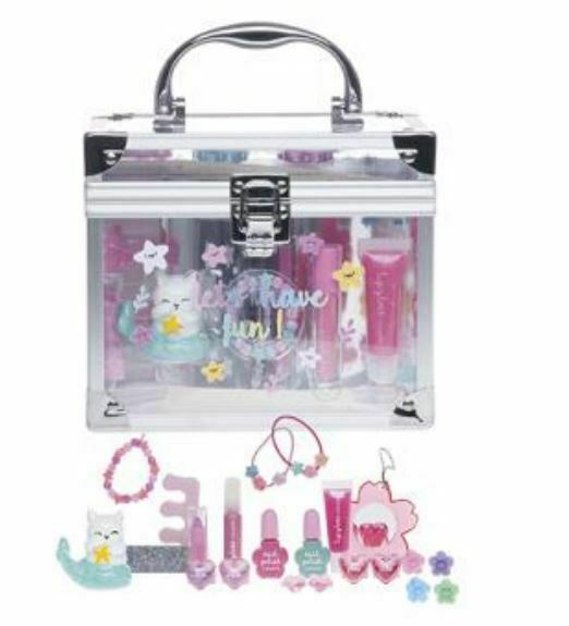 CATICORN Girls Beauty Cosmetics Make-up Acrylic Makeup Case 22 pieces (e82) WoW