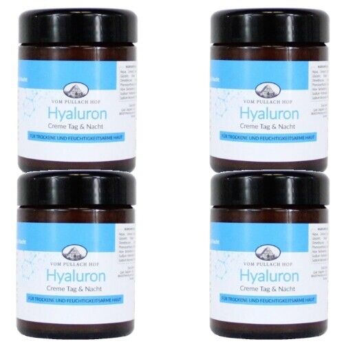 Hyaluron Creme Tag &Nacht vom Pullach Hof Feuchtigkeitscreme Anti Aging 100ml 4x