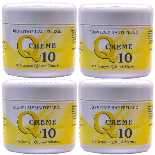 BIO-VITAL Q 10 Coenzyme Cream Allantoin Face Neck Decollete Care 125ml 4-pack.