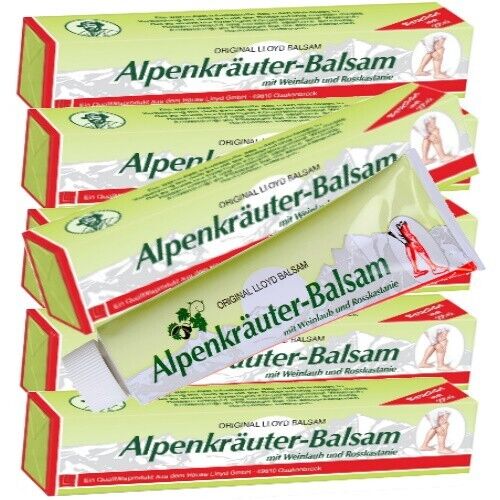 Alpine Herbs Balm Cream with Red Vine Leaves Horse Chestnut Emulsion Lloyd 200ml 6x
