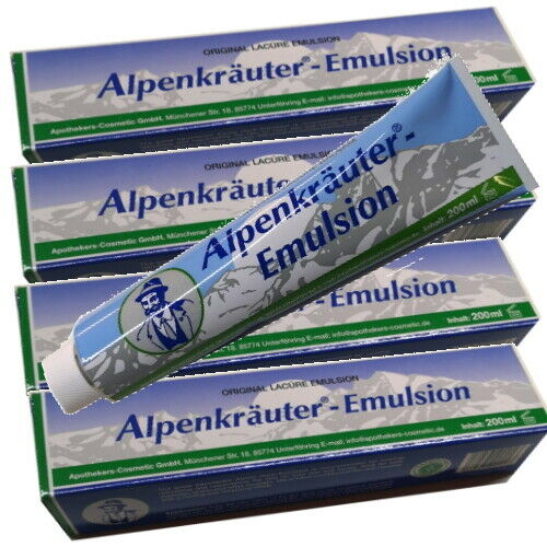 Alpine Herbs Emulsion Cream Homeopathy Original Lacure Ointment 200ml Pack of 4