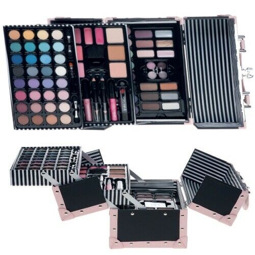 Super Noble Cosmetic Make-up Artificial Leather Look Beauty Makeup Case 75 pieces (e78)