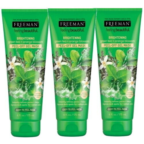 Freeman Face Peel-off Gel Mask Green Tea Orange Blossom Mask Large Tube 175ml 3x