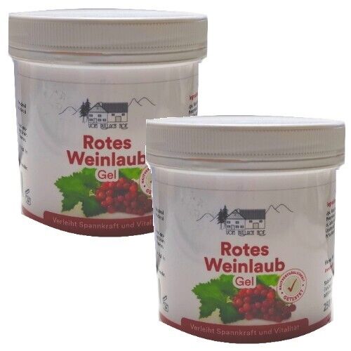 Rotes Weinlaub Gel Balsam verleiht Spannkraft, vitalität für Müde Beine 250ml 2x