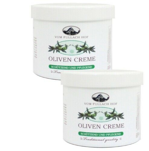 Olive Oil Cream Day Cream from Pullach Hof Protective Nourishing 250ml 2-pack