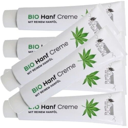 ORGANIC Hemp Oil Cream Anti-Aging Skin Cream Hemp Oil Care Lotion Pullach 100ml 6-pack