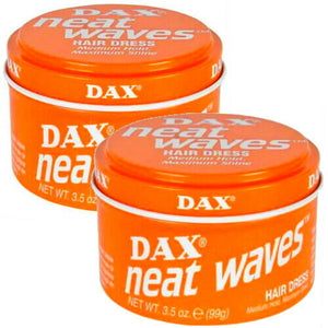 DAX Wax Neat Waves Medium Hairdress Pomade Haarwachs Haarwax orange 99g 2er Pack
