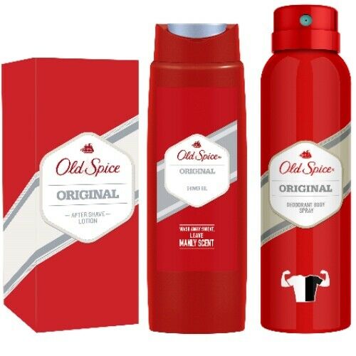 OLD SPICE Original After Shave Lotion + Showergel + Deodorant Spray 3er SET WoW