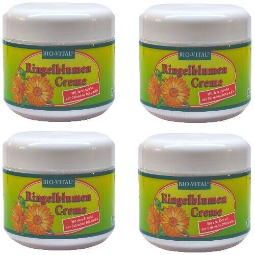 BIO-VITAL Ringelblumen Creme Balsam Haut Pflege Salbe Calendula Extrakt 125ml 4x