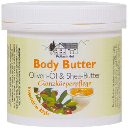 Body Butter Whole Body Care Cream Olive Oil Shea Butter Pullach Hof 250ml