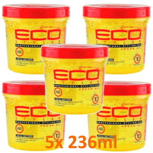 Eco Styler Professional Haar Styling Gel Marokka Argan Öl Maximum Halt 236ml 5x